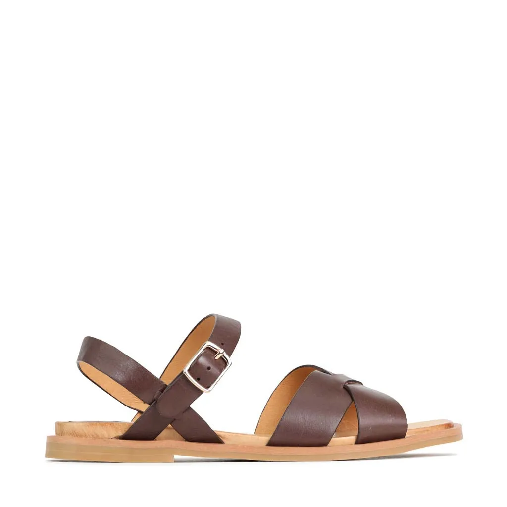 JEL LEATHER ANKLE STRAP SANDALS