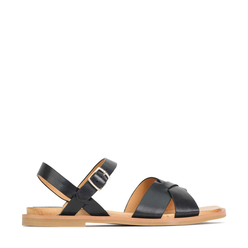 JEL LEATHER ANKLE STRAP SANDALS