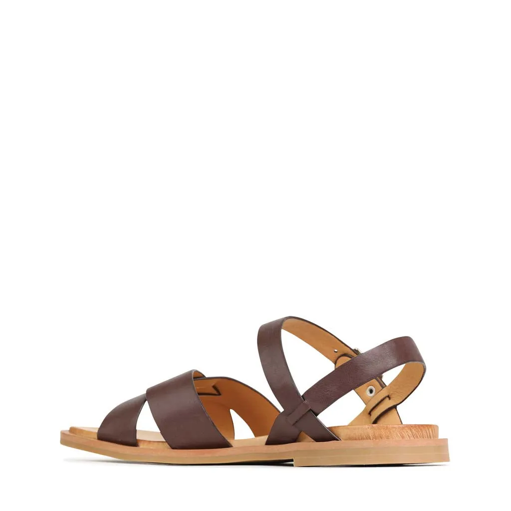 JEL LEATHER ANKLE STRAP SANDALS