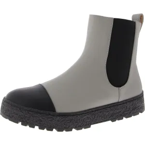 Jenie Womens Faux Leather Stretch Chelsea Boots