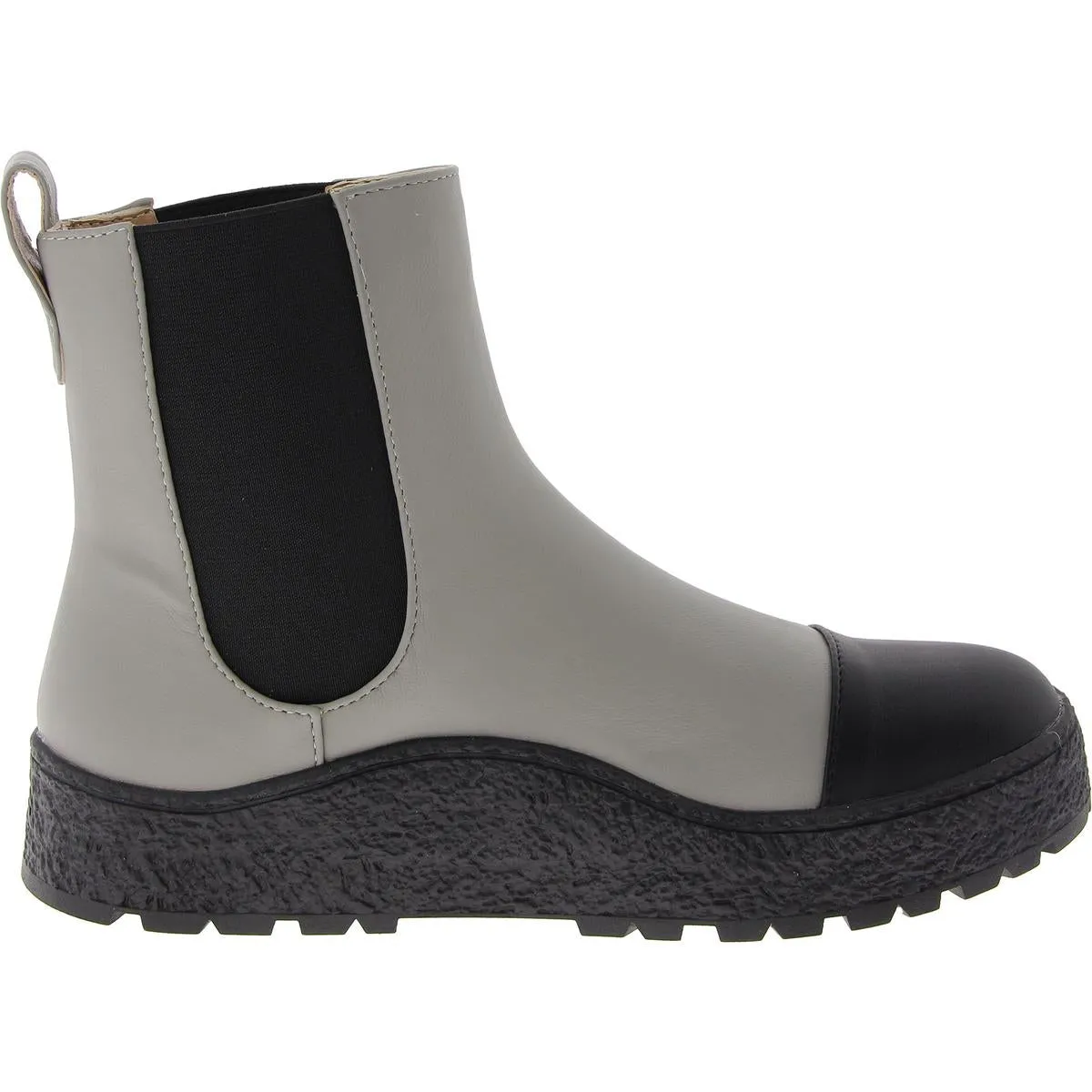 Jenie Womens Faux Leather Stretch Chelsea Boots