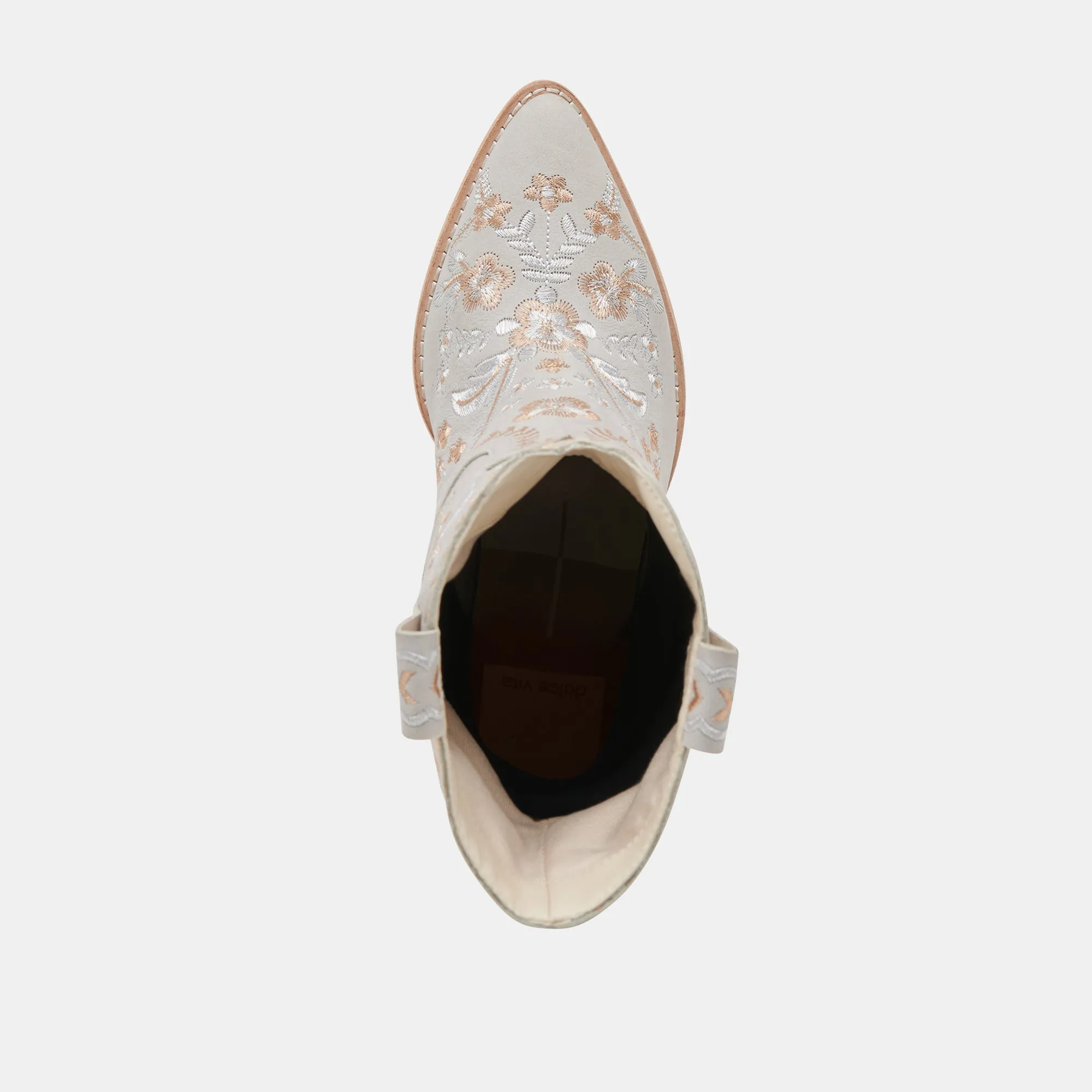 JESSEY FLORAL BOOTS LIGHT BLUE NUBUCK