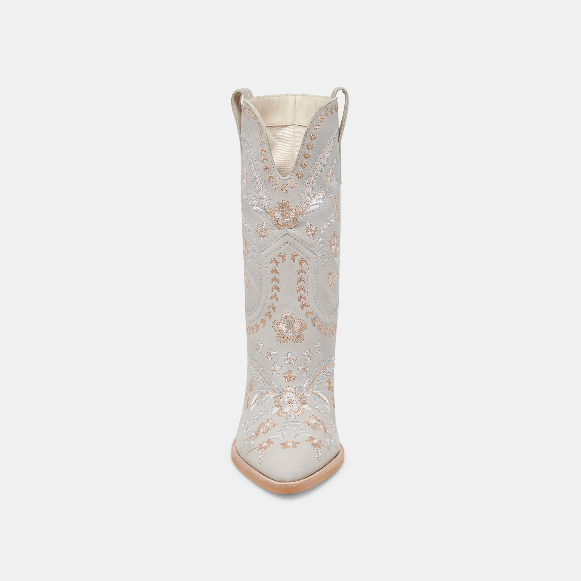 JESSEY FLORAL BOOTS LIGHT BLUE NUBUCK