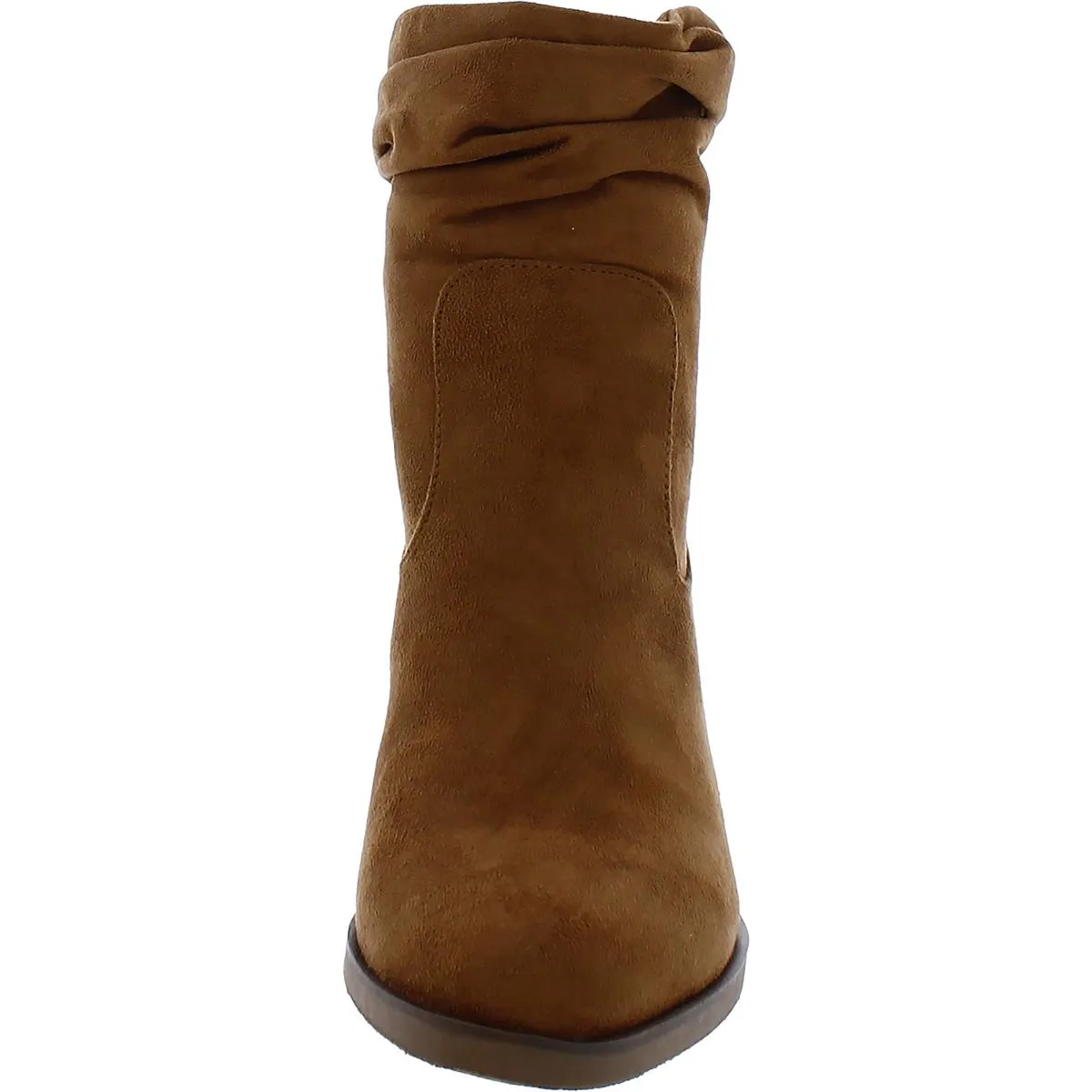 Kalie Womens Faux Leather Slouchy Ankle Boots