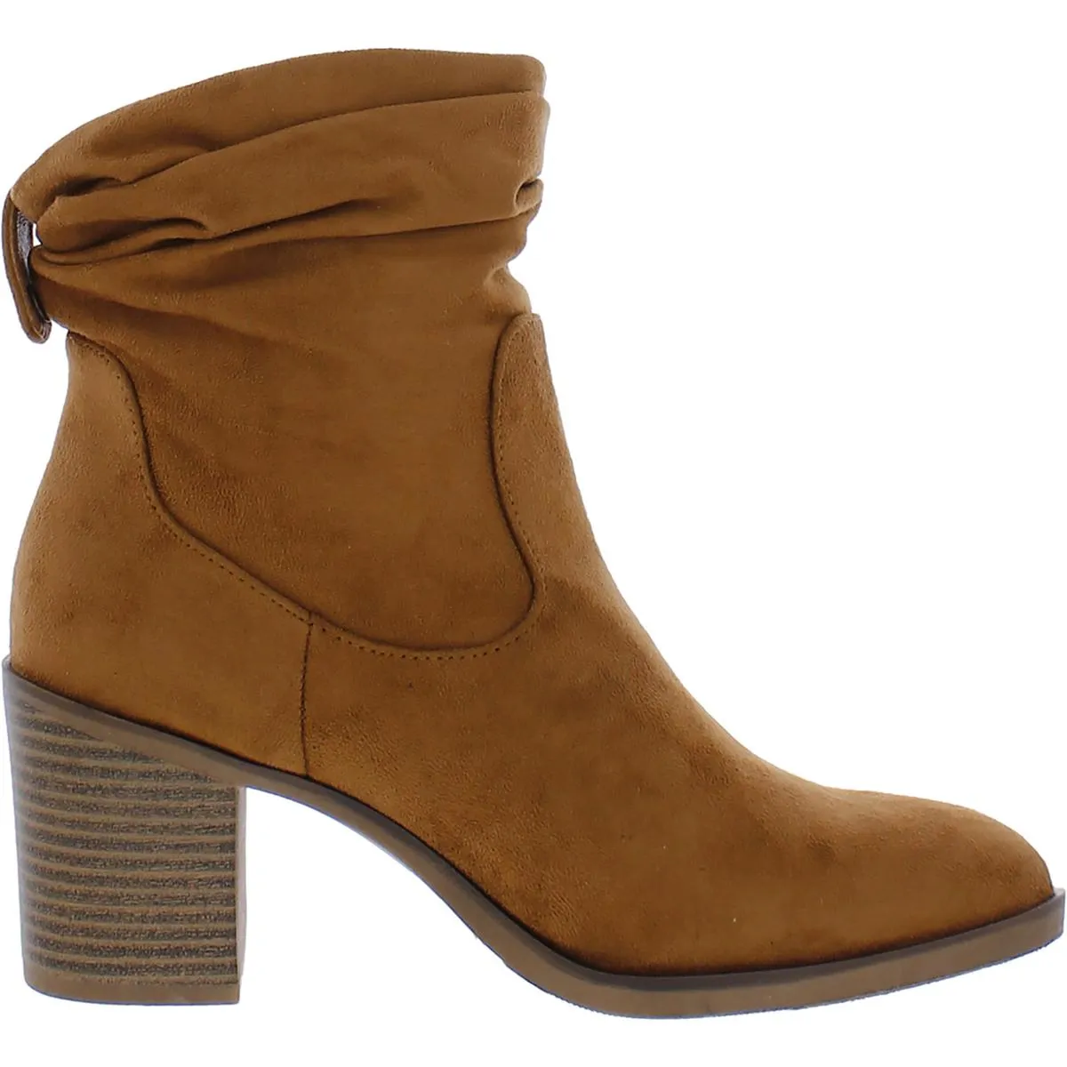 Kalie Womens Faux Leather Slouchy Ankle Boots