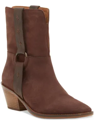 Kamaree Womens Suede Embellished Ankle Boots