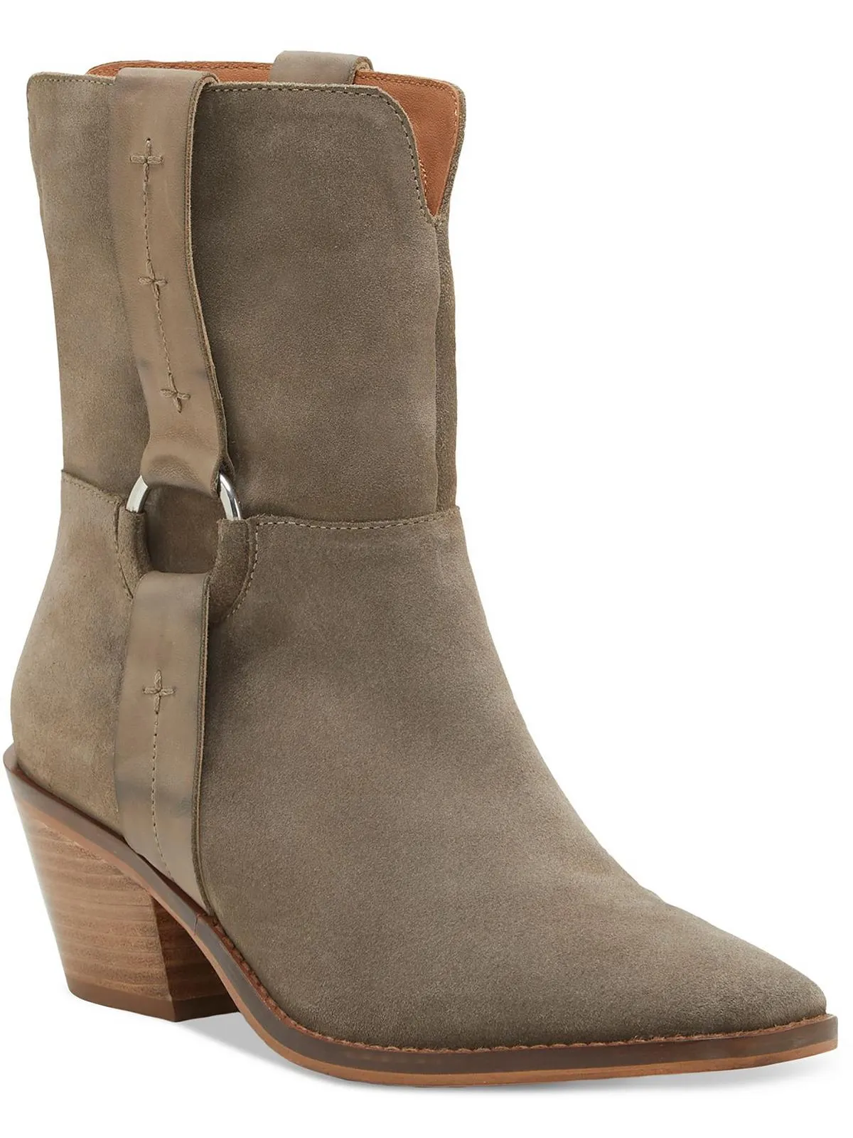 Kamaree Womens Suede Embellished Ankle Boots