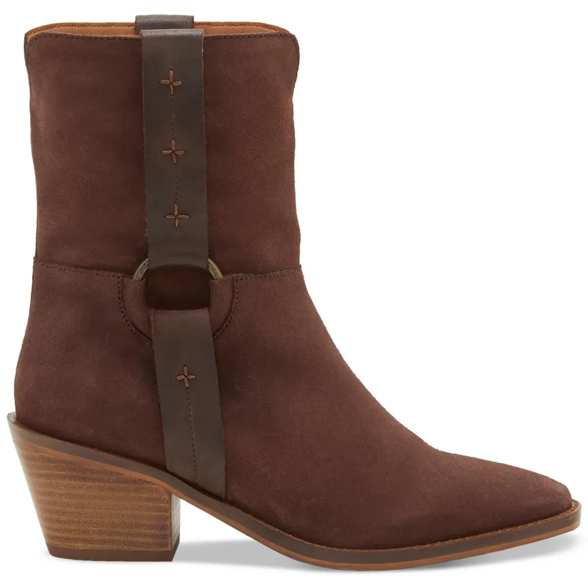 Kamaree Womens Suede Embellished Ankle Boots