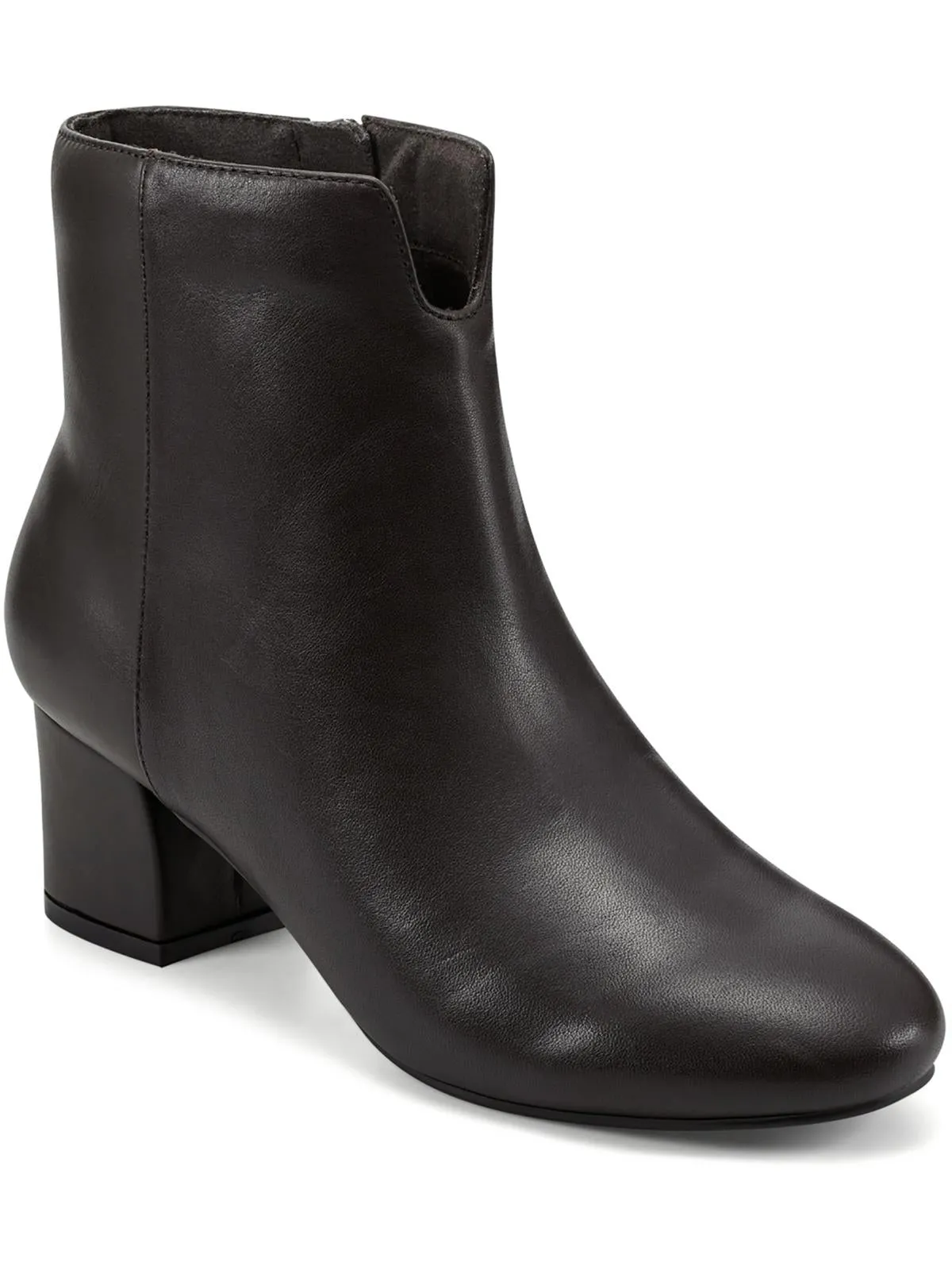 Karen Womens Leather Side Zip Ankle Boots