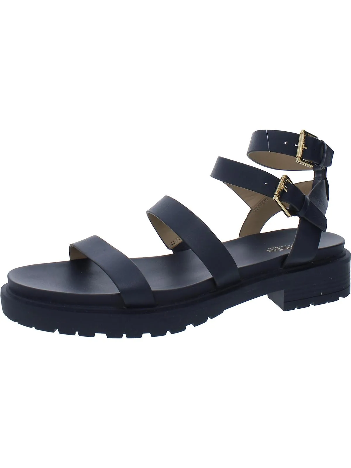 Kayleen Womens Leather Strappy Ankle Strap