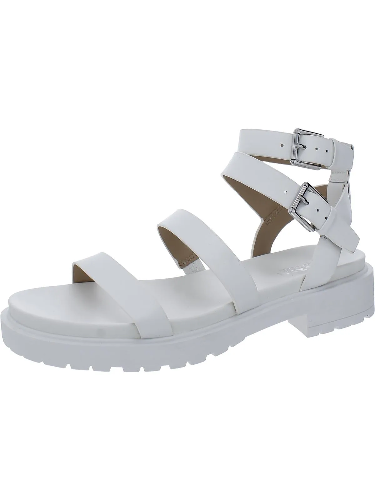 Kayleen Womens Leather Strappy Ankle Strap