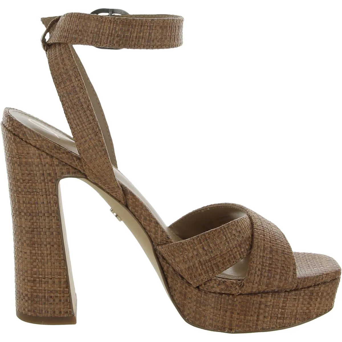 Kayna Womens Leather Ankle Strap Heels
