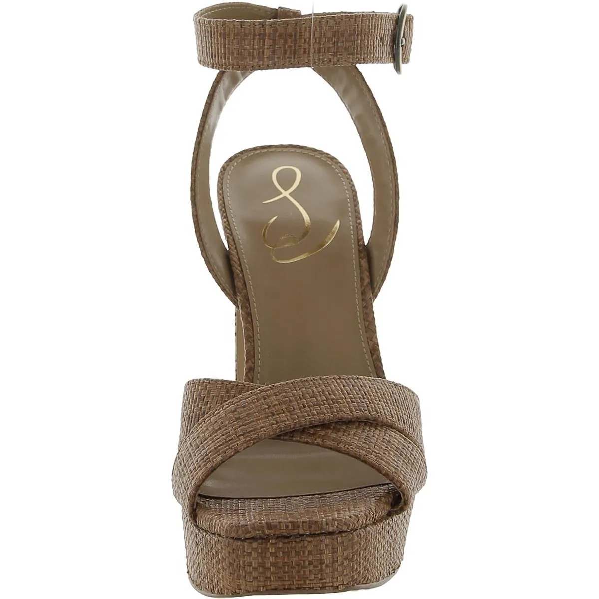 Kayna Womens Leather Ankle Strap Heels