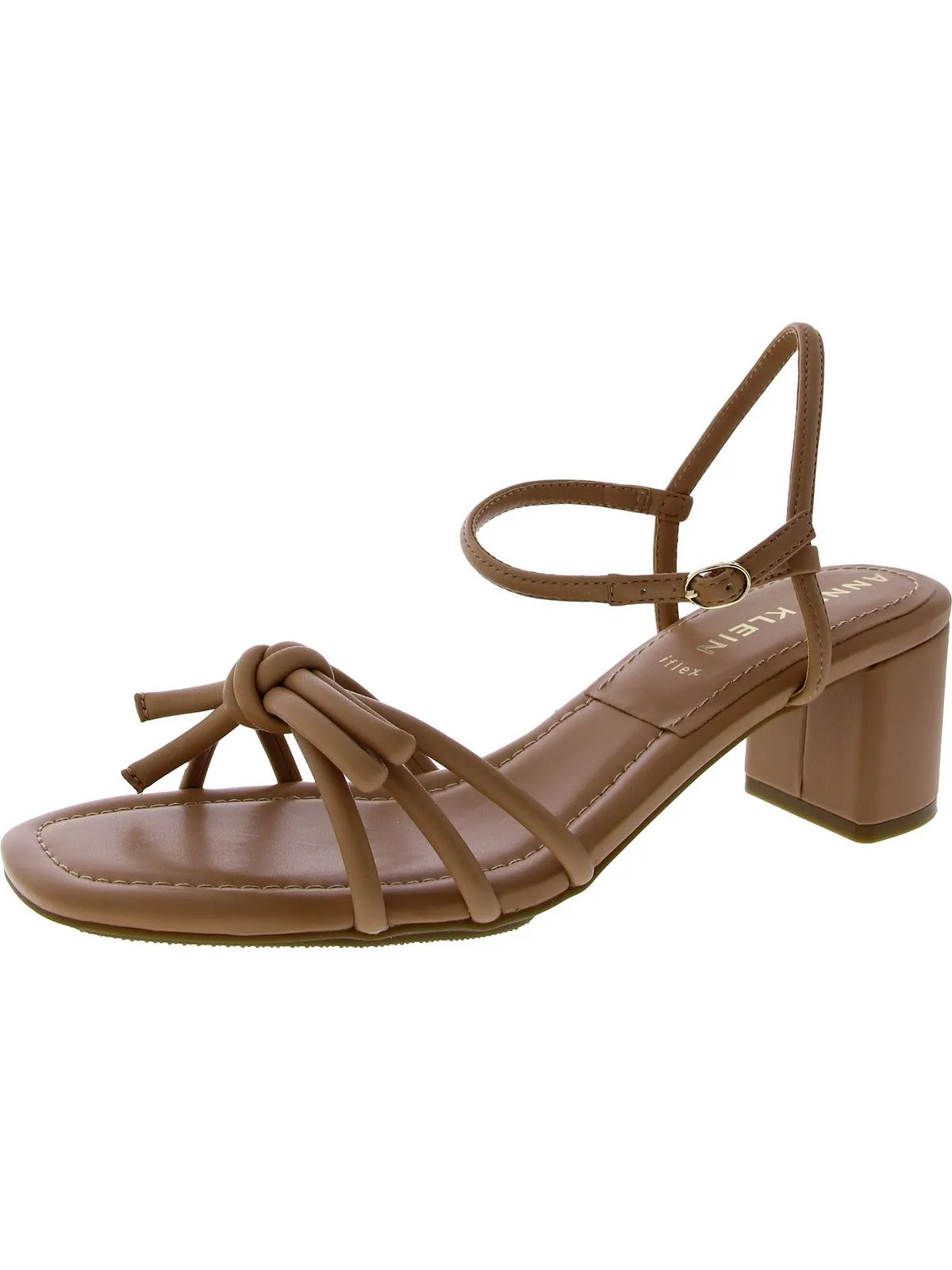 Keilly Womens Faux Leather Ankle Strap Block Heel