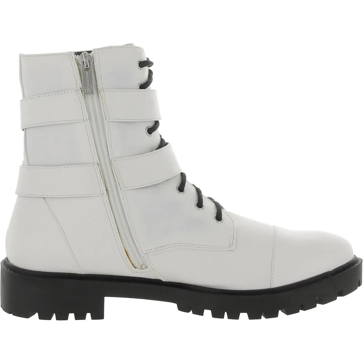 Kerina Womens Faux Leather Ankle Boots