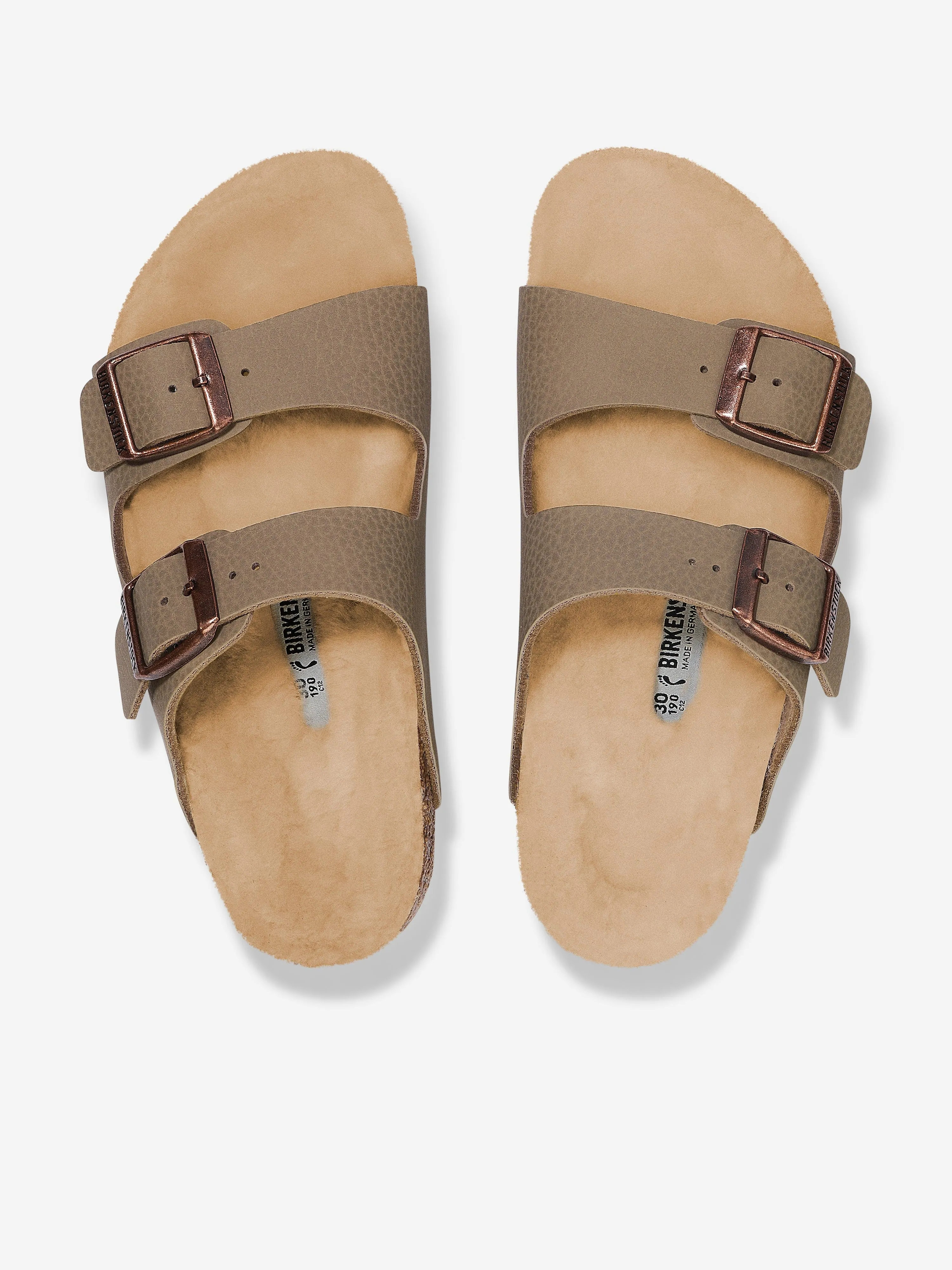 Kids Arizona Shearling Sandals in Beige