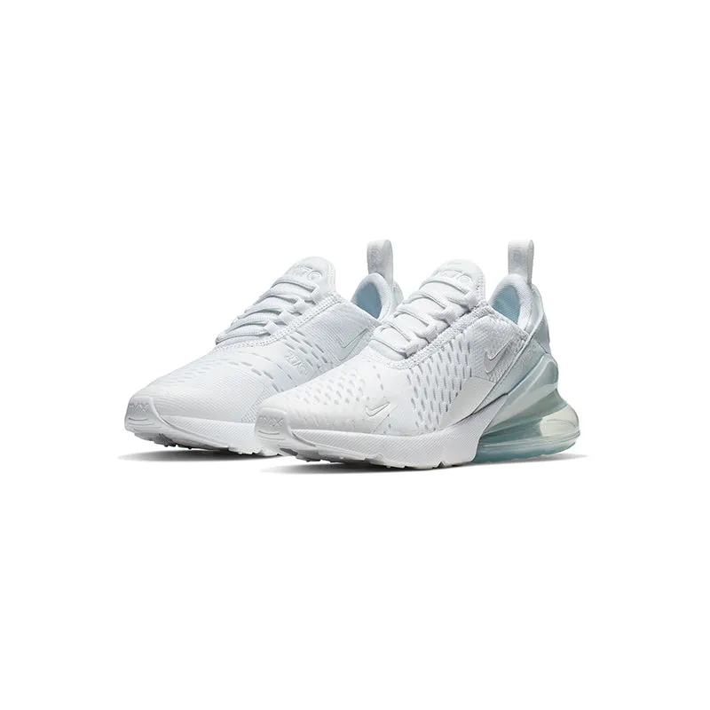 Kid's Grade School Air Max 270 White/White/Silver