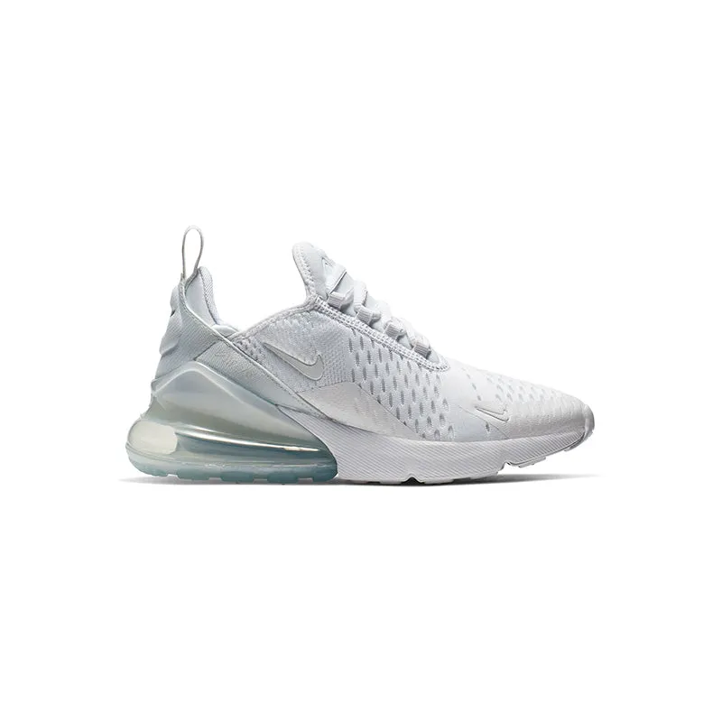 Kid's Grade School Air Max 270 White/White/Silver