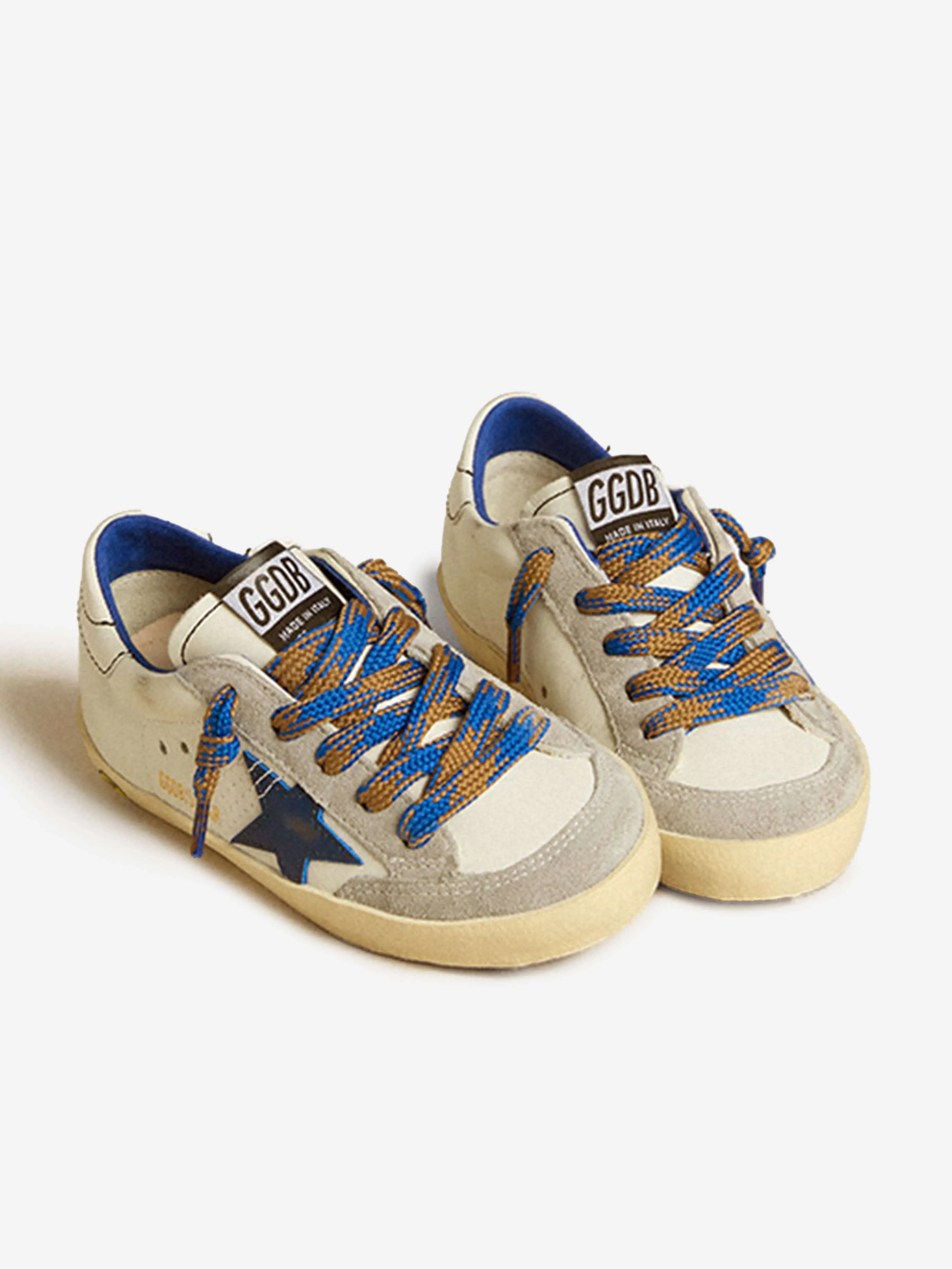 Kids Leather Super-Star Penstar Classic Trainers in White