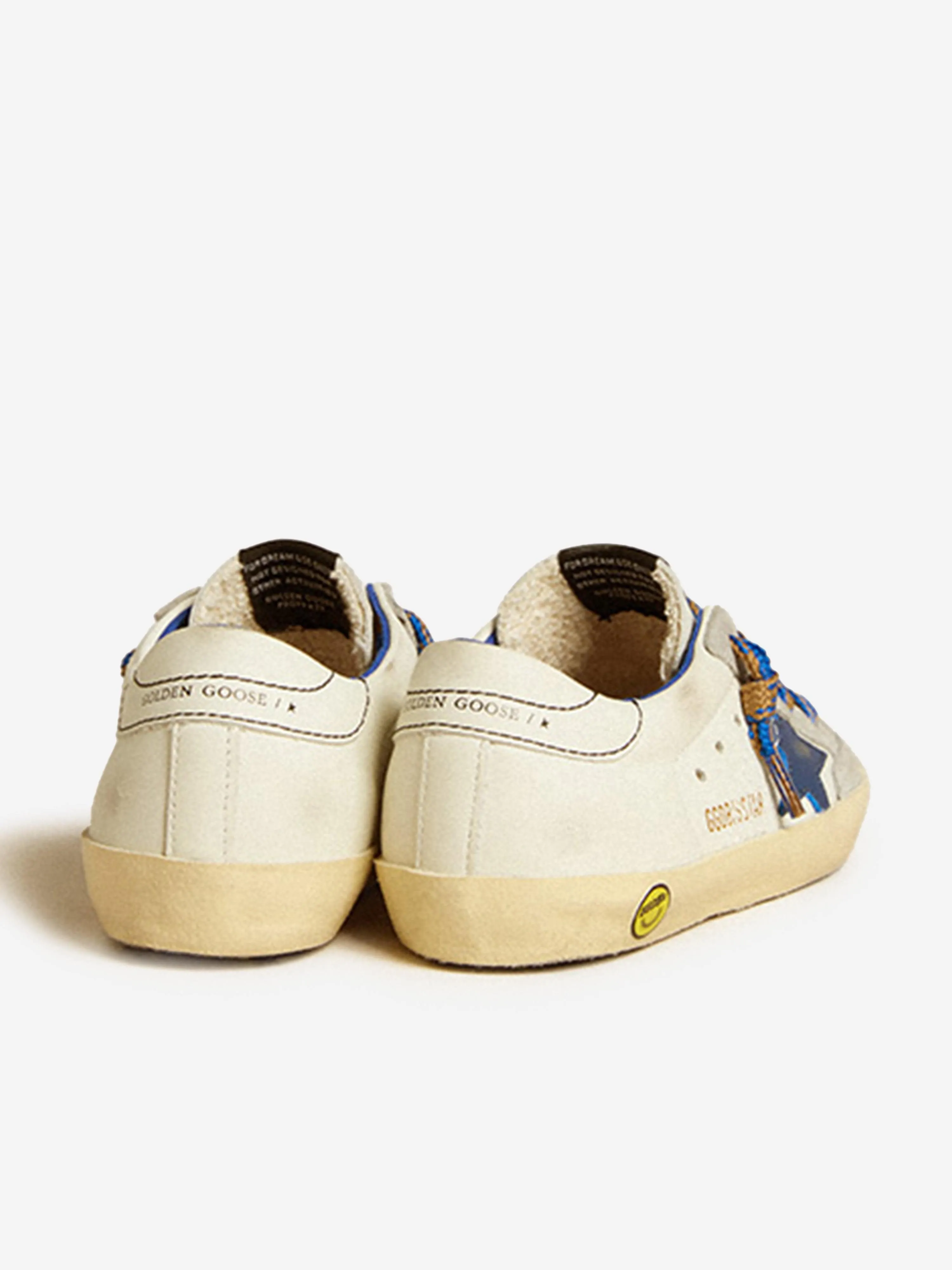 Kids Leather Super-Star Penstar Classic Trainers in White