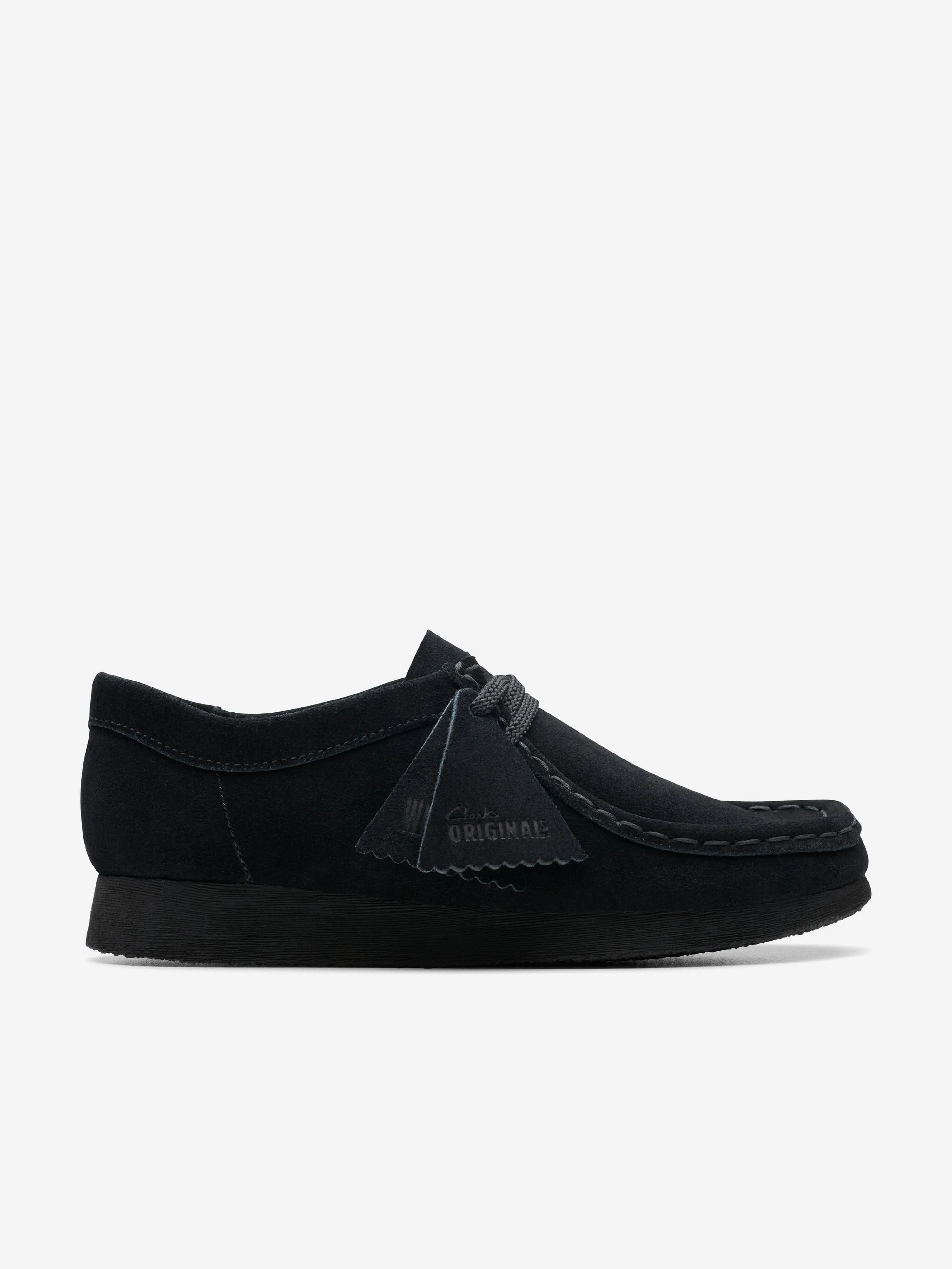 Kids Suede Wallabee Shoes in Black