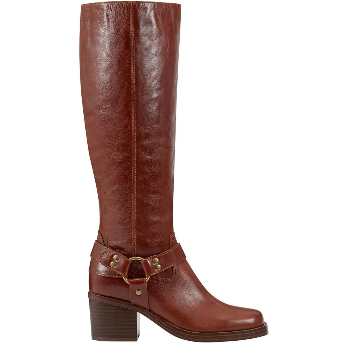 LAILE Womens Leather Zipper Knee-High Boots