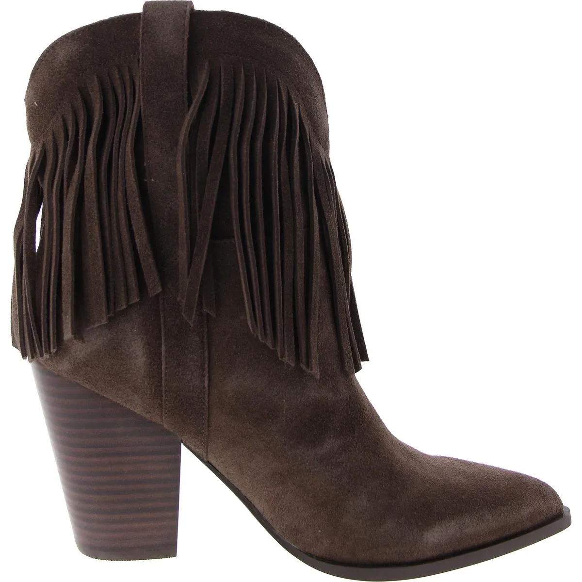 Lainey Womens Suede Block Heel Ankle Boots