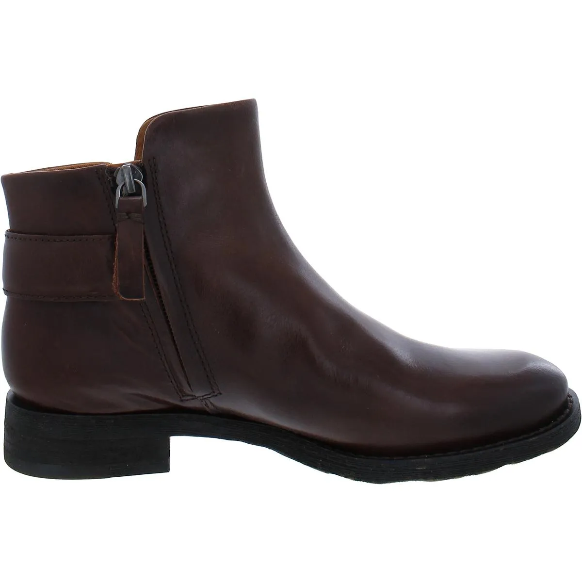 Lara Womens Leather Flat Ankle Boots