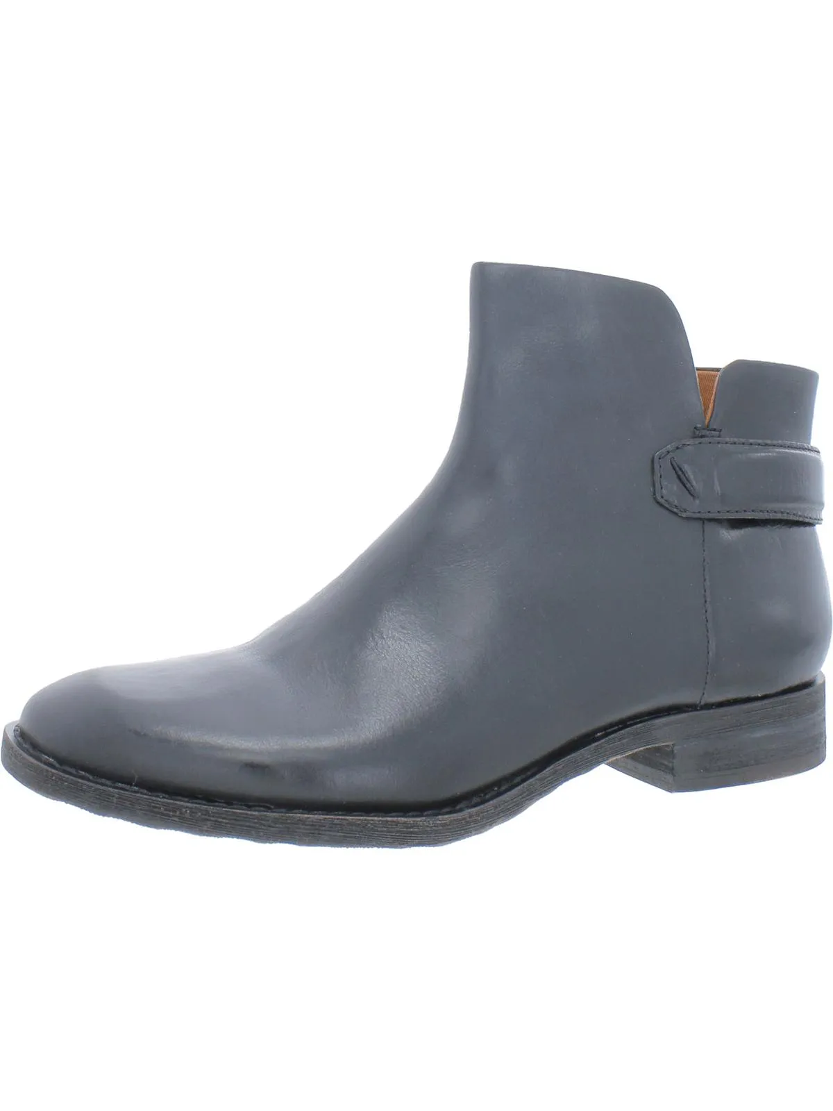 Lara Womens Leather Flat Ankle Boots