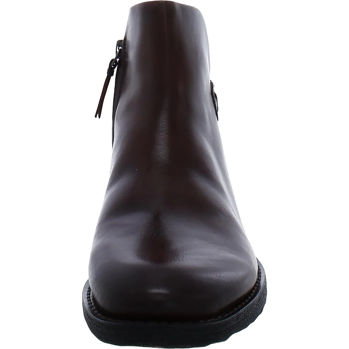 Lara Womens Leather Flat Ankle Boots