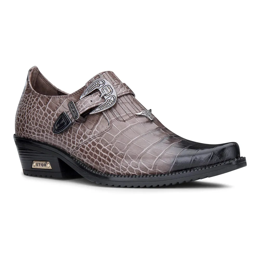 Leather Western Wincklepickers Cuban Heel Shoes