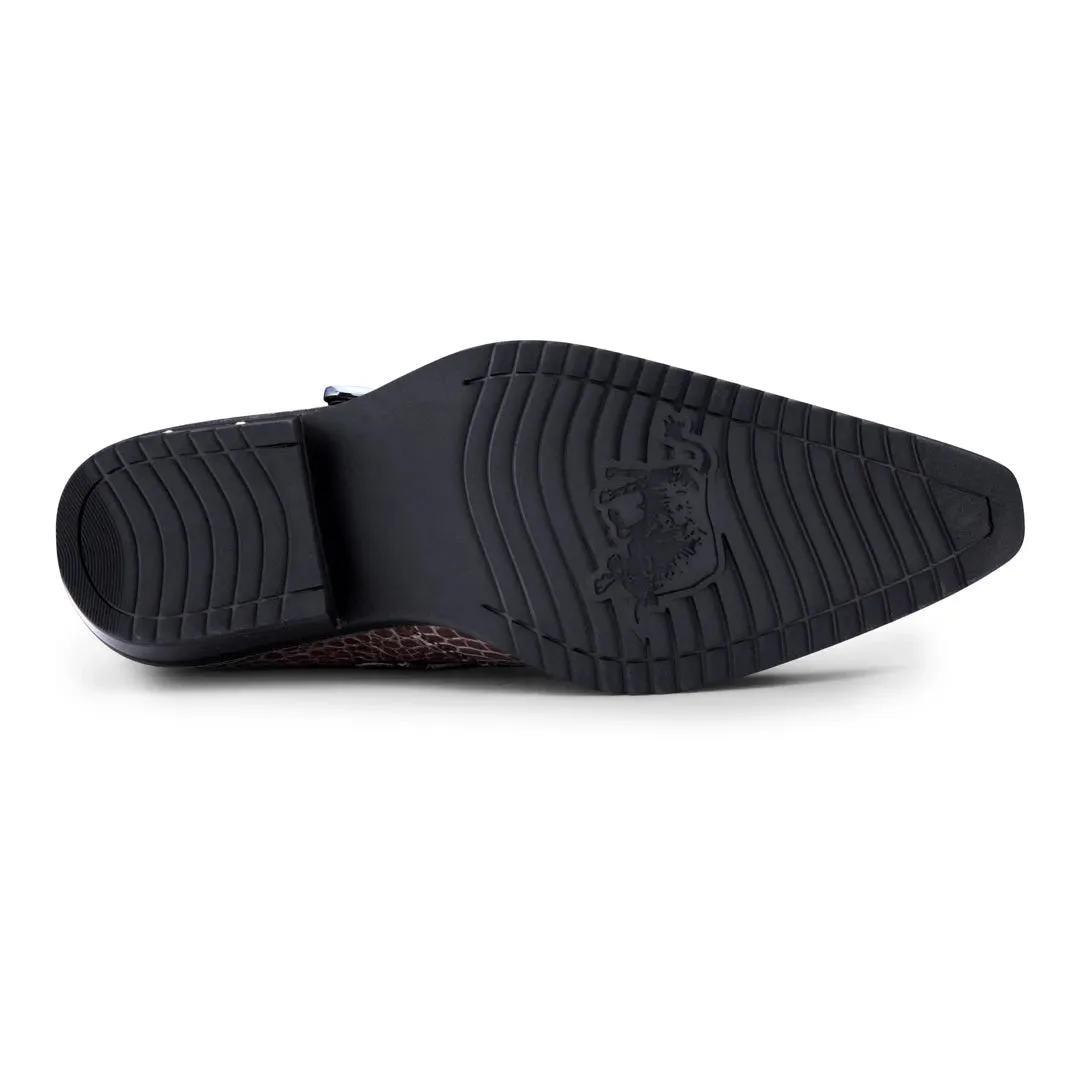 Leather Western Wincklepickers Cuban Heel Shoes
