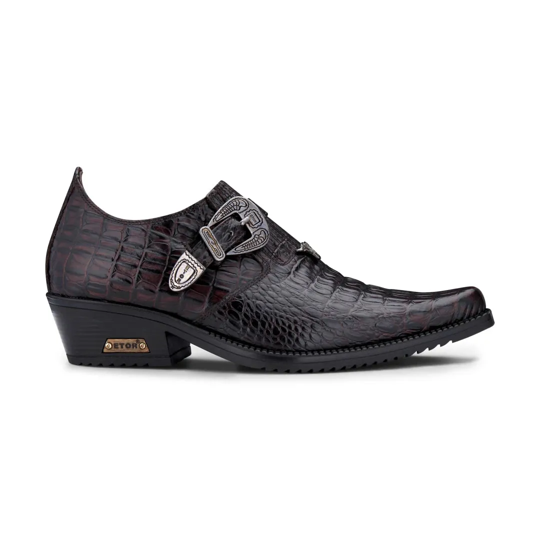 Leather Western Wincklepickers Cuban Heel Shoes