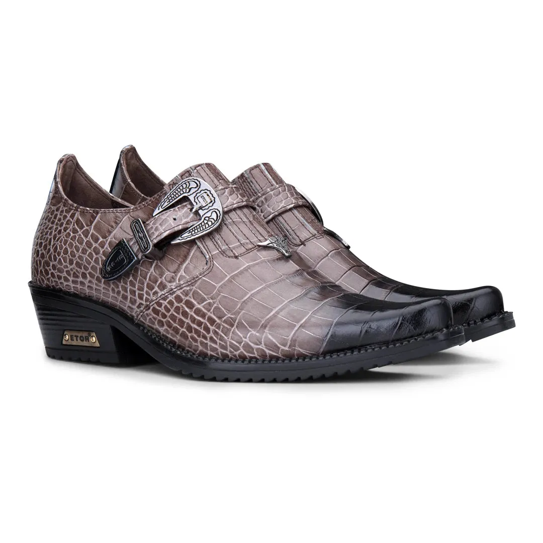 Leather Western Wincklepickers Cuban Heel Shoes