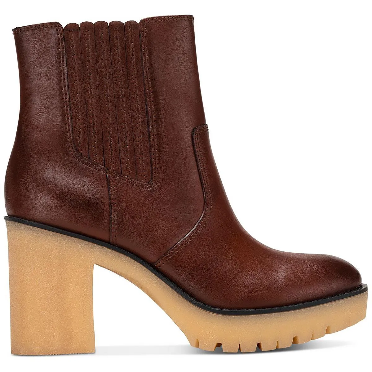 Lennii  Womens Faux Leather Platform Ankle Boots