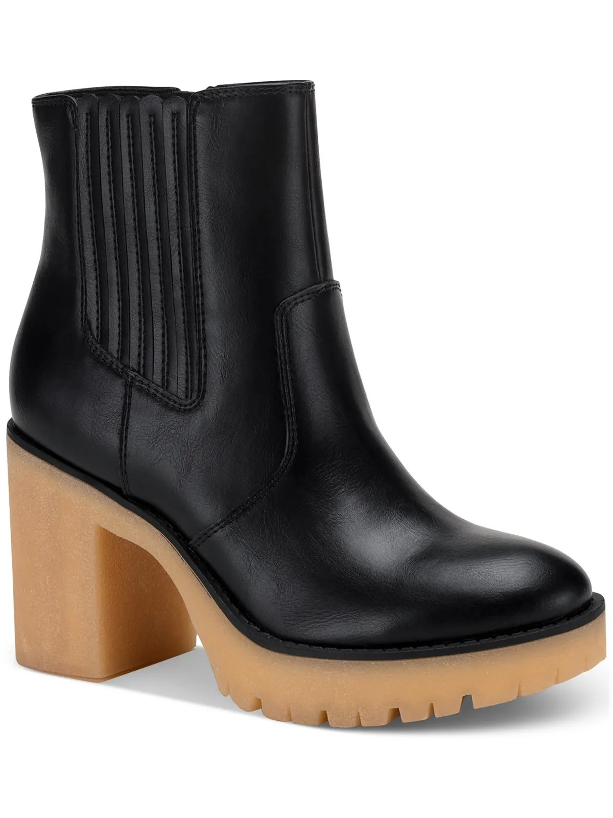 Lennii  Womens Faux Leather Platform Ankle Boots