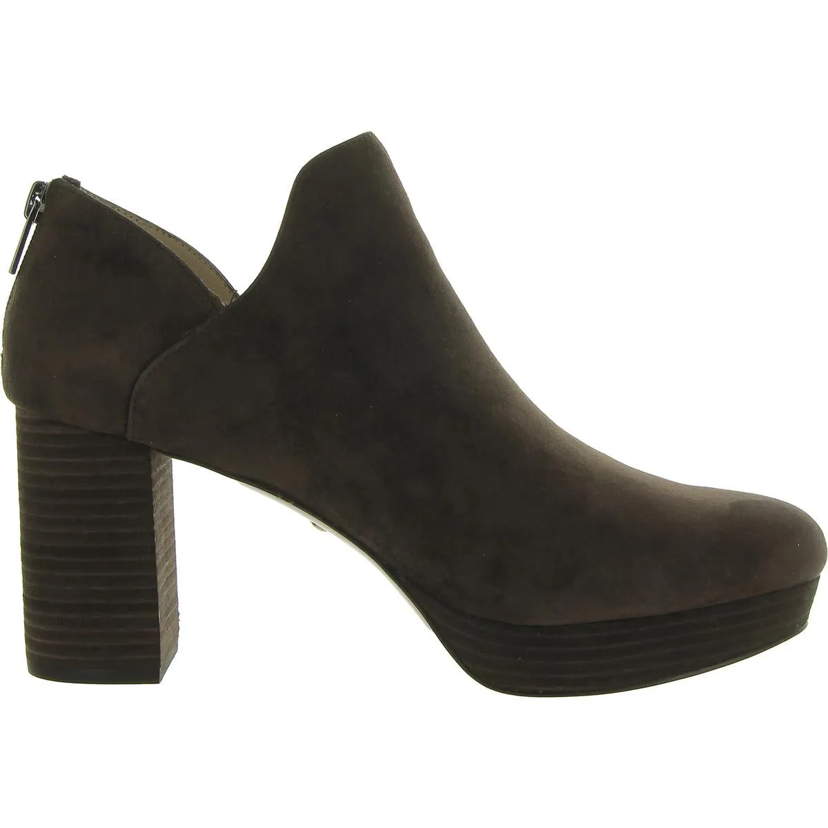 LESIA Womens Suede Block heel Ankle Boots