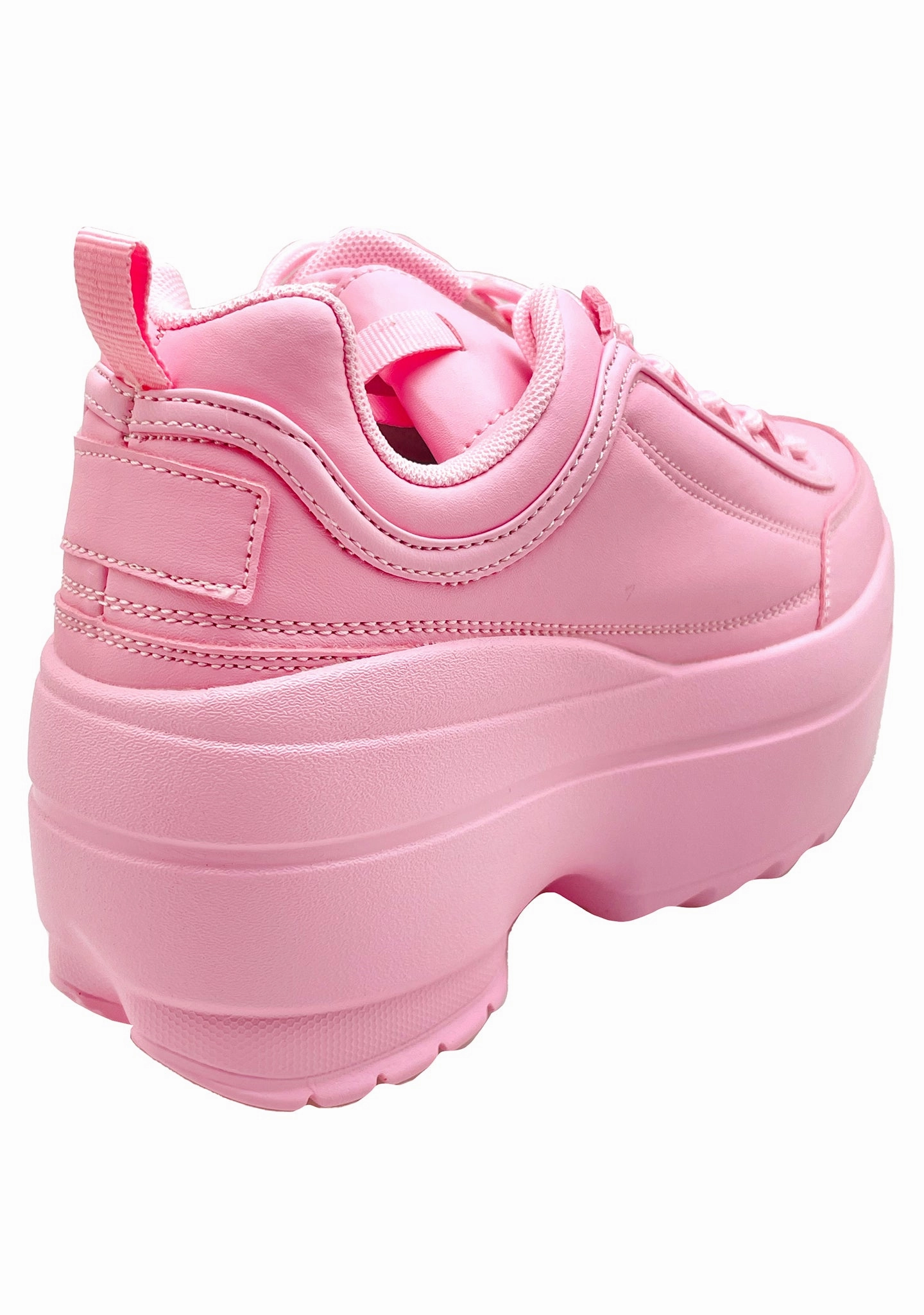 LILY 5005 Sugar Pop Pink Platform Sneakers