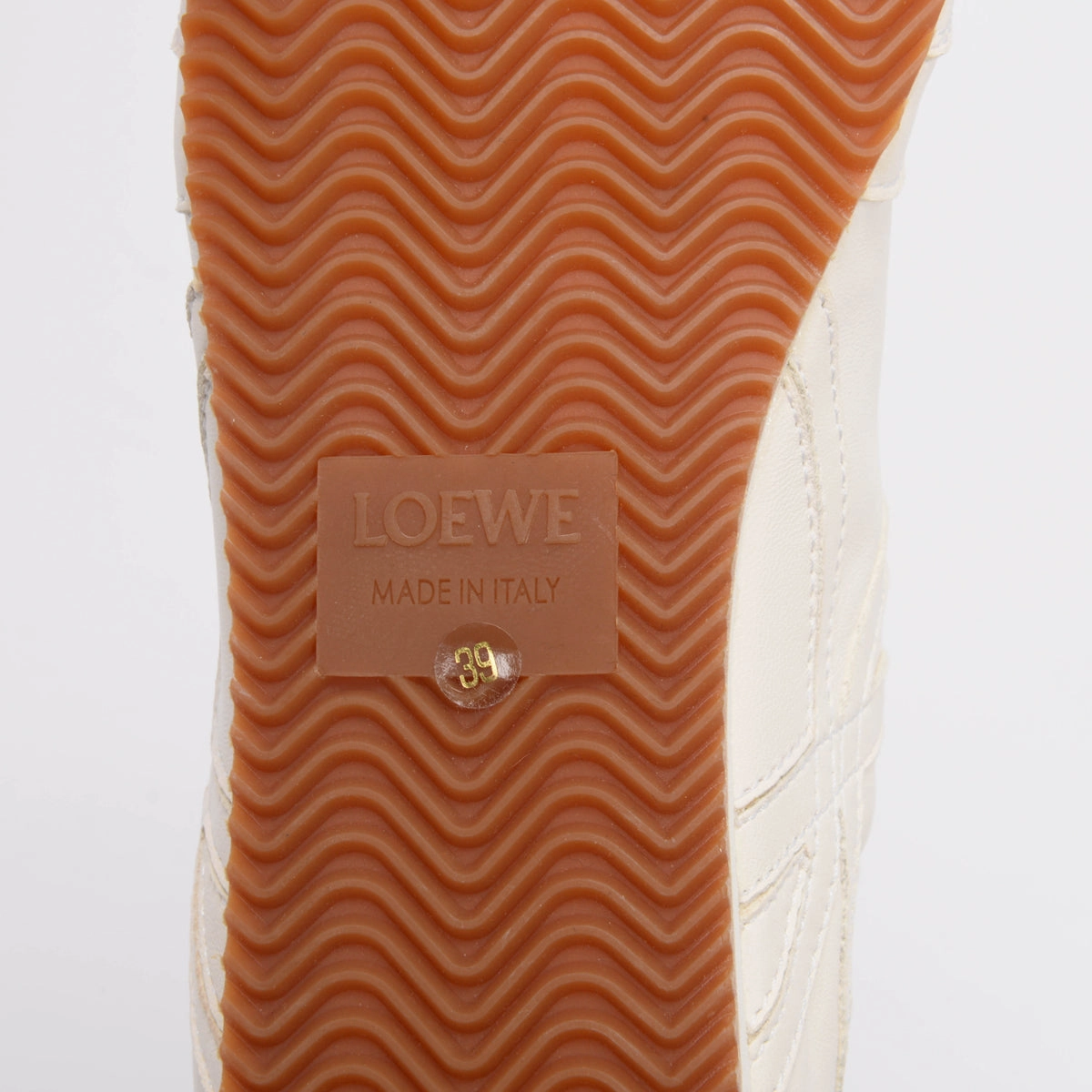 Loewe Off White Leather Ballet Runner Sneakers 39