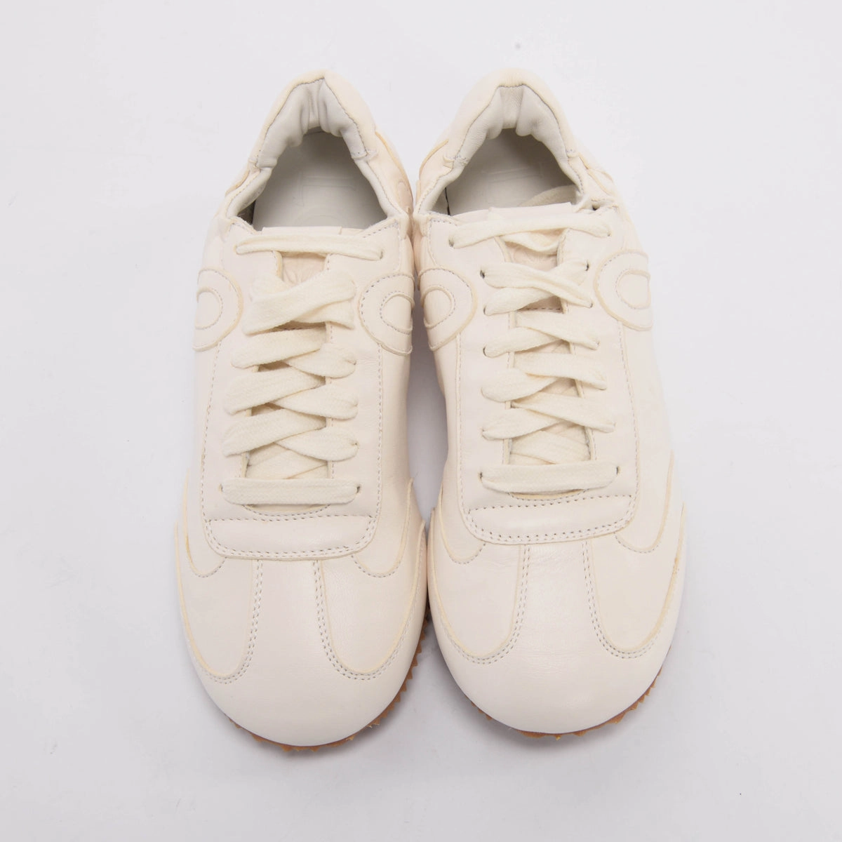 Loewe Off White Leather Ballet Runner Sneakers 39