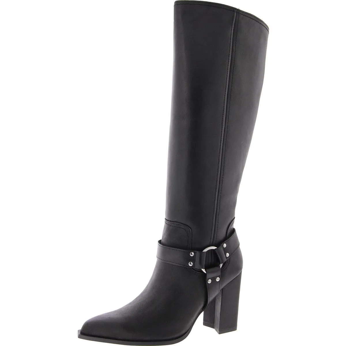 Lolly Womens Leather Pull On Knee-High Boots