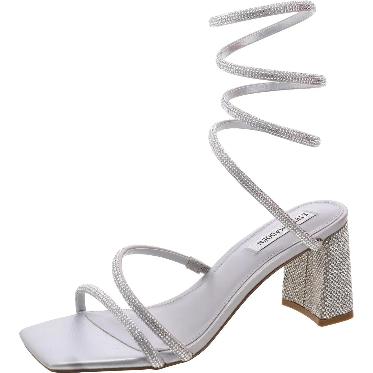Lopez Womens Rhinestone Synthetic Ankle Strap