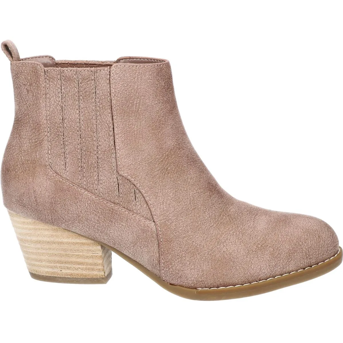 Lou Womens Faux Suede Slip On Ankle Boots