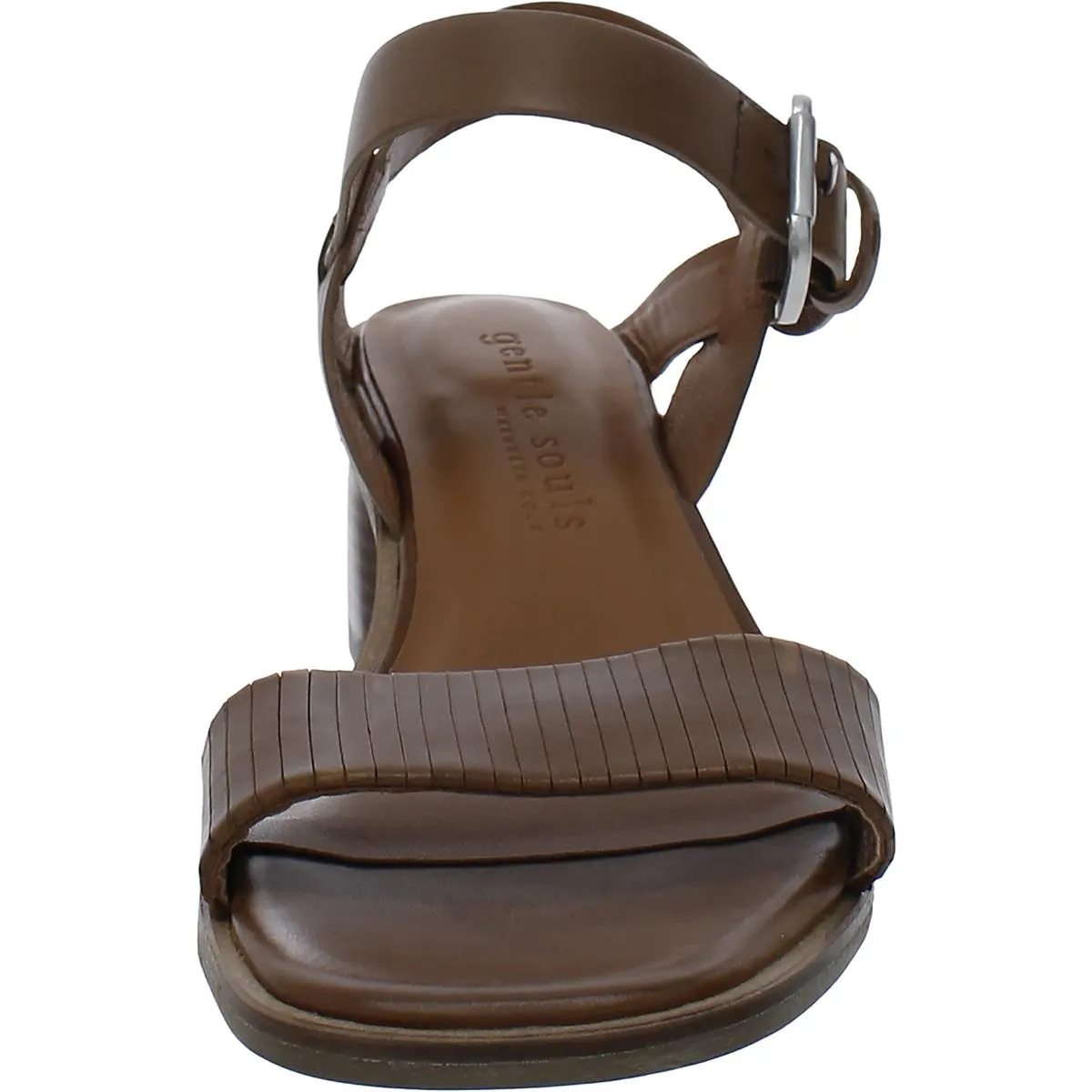 Maddy Womens Leather Ankle Strap Slingback Sandals
