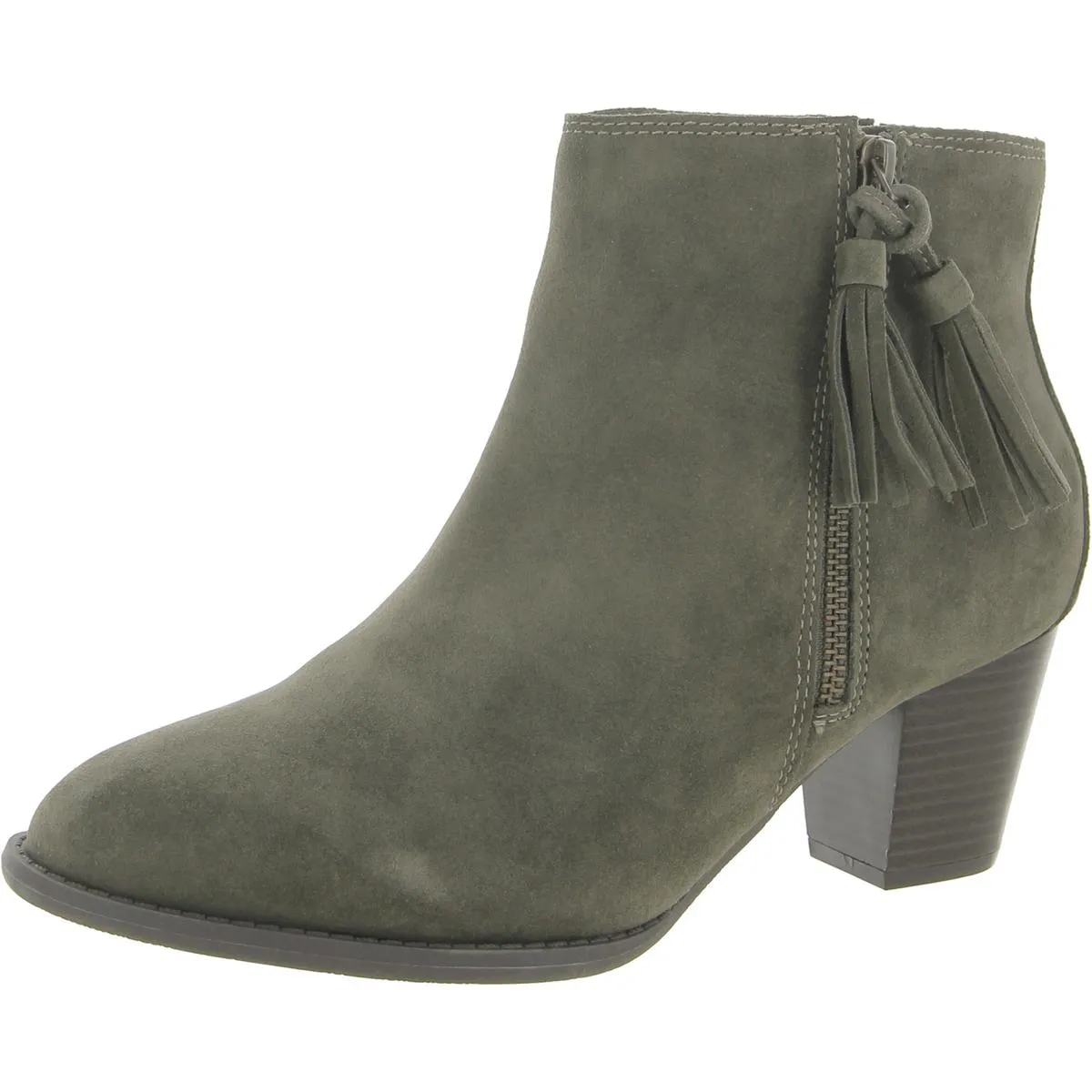 Madeline Womens Leather Dressy Ankle Boots
