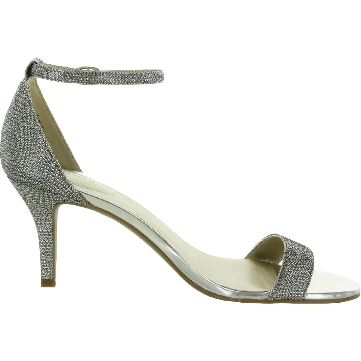Madia 2 Womens Metallic Ankle Strap Heels