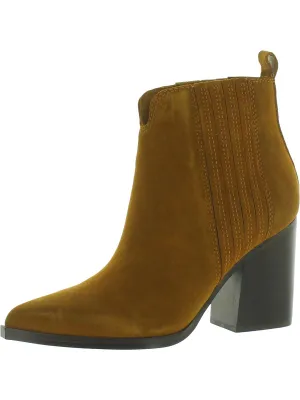 Maree Womens Suede Stretch Ankle Boots