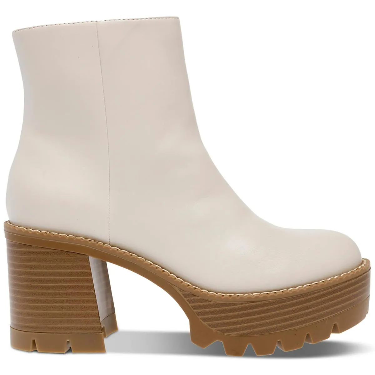 Margoee Womens Faux Leather Platform Ankle Boots