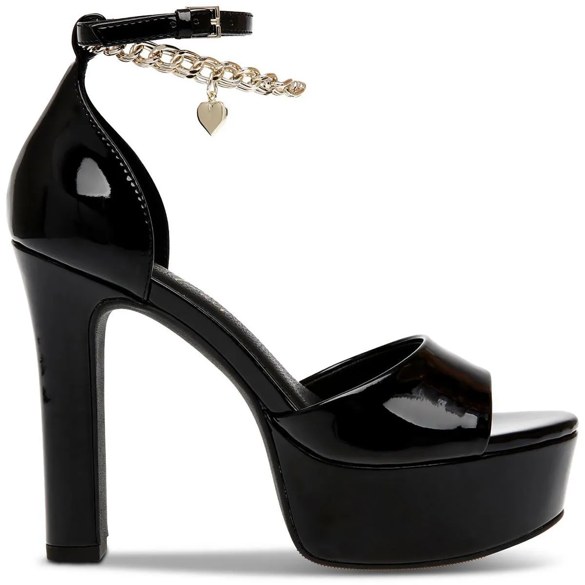 Maxenep Womens Patent Ankle Strap Heels