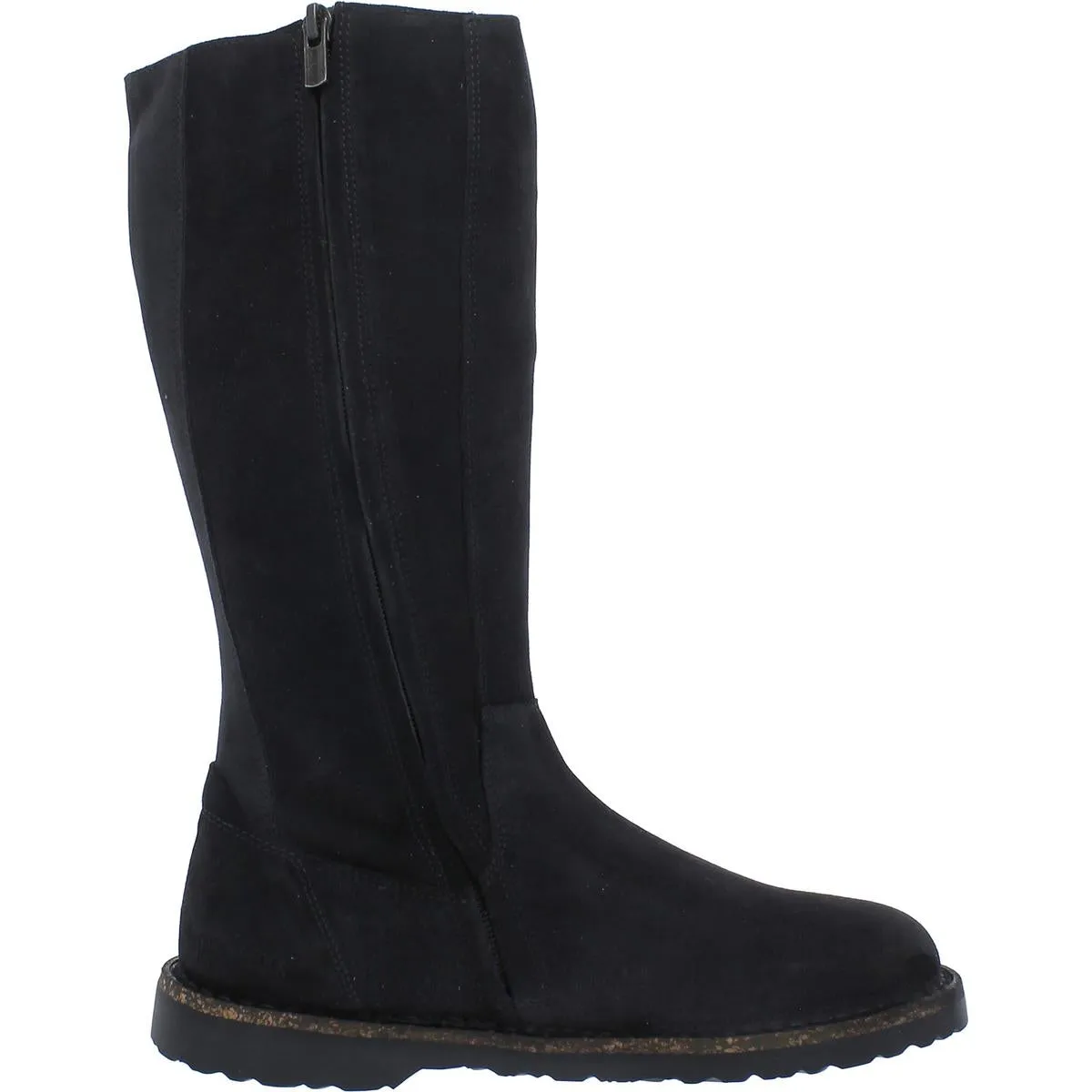 Melrose High Womens Suede Footbed Knee-High Boots